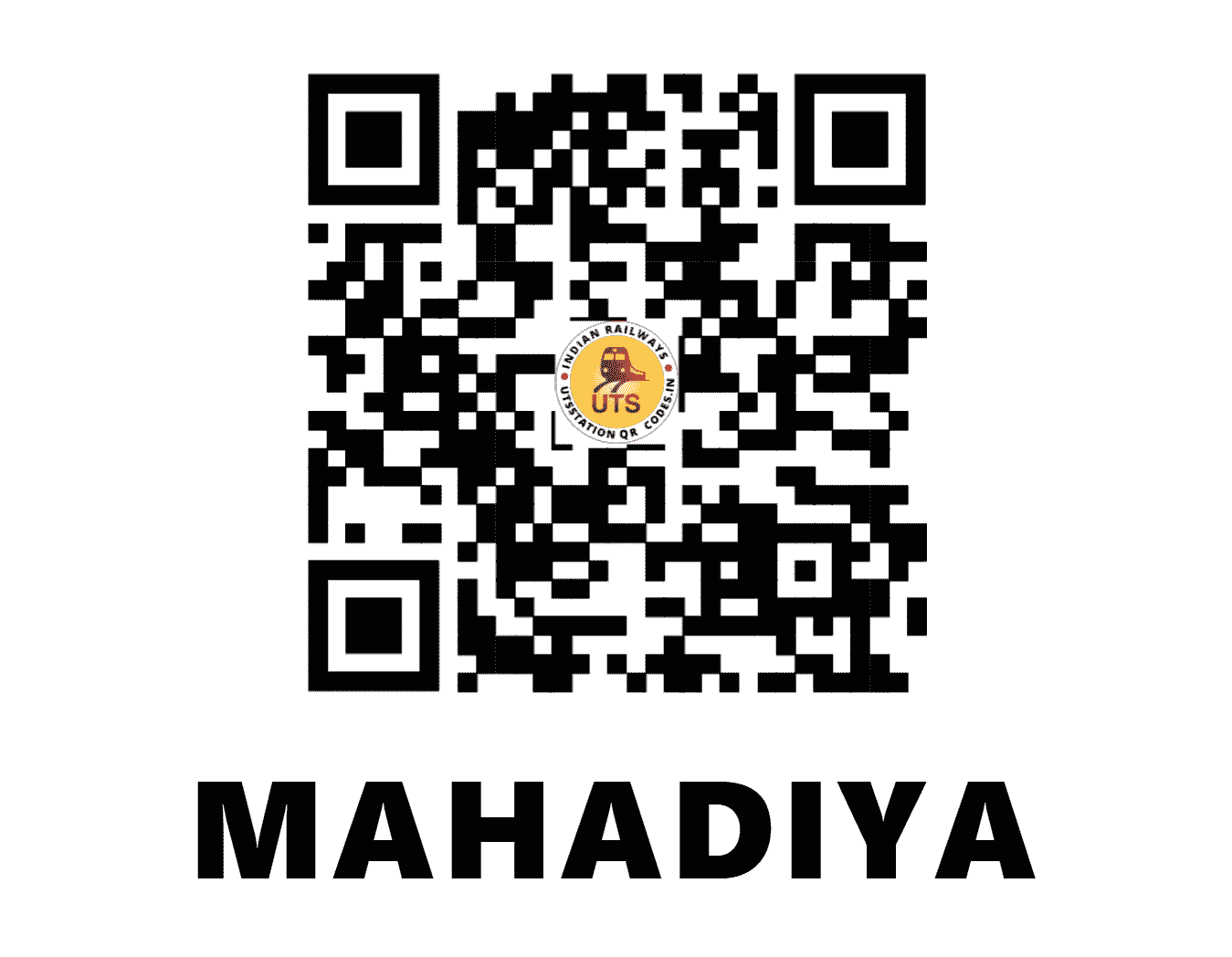UTS QR Code for MAHADIYA - MHDA - EC (MADHYA PRADESH)